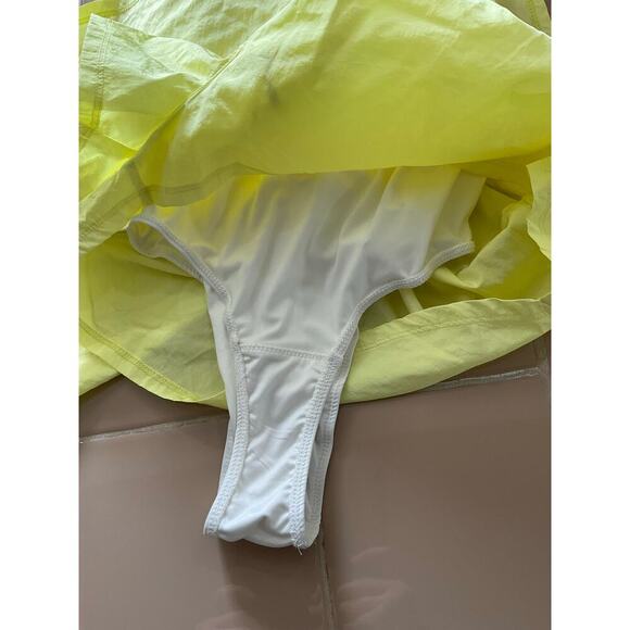 Free People Movement Righteous Runsie Neon Yellow Size Large Shorts Racerback - Picture 8 of 10